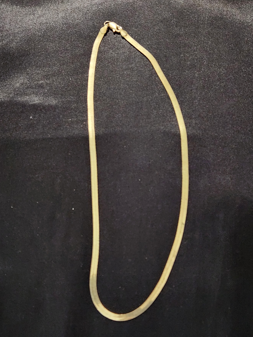 Gold Tone Herringbone Necklace